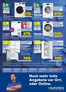 Kühlschrank im EURONICS Prospekt "GENAU RICHTIG. FRISCH VERLIEBT IN NEUE TECHNIK." mit 10 Seiten (Passau)