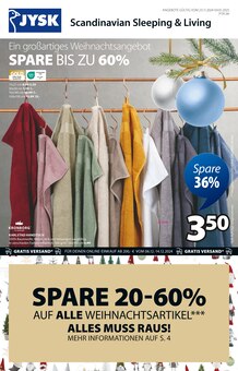 JYSK Prospekt der Woche "Ein großartiges Weihnachtsangebot - SPARE BIS ZU 60%" Seite 1, 23.11.2024 bis 04.01.2025 für Berlin Aktueller JYSK Prospekt "Ein großartiges Weihnachtsangebot - SPARE BIS ZU 60%" Seite 1 von 17 Seiten für Berlin
