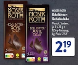 Edel Bitter 90% Cacao von Moser Roth im aktuellen ALDI SÜD Prospekt für 2,19 €