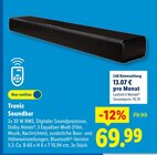 Soundbar von Tronic für 69,99 € bei Lidl im Angebot Soundbar von Tronic im aktuellen Lidl Prospekt