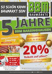 Aktueller BBM Baumarkt Baumarkt Prospekt in Ronnenberg und Umgebung, "5 JAHRE BBM BARSINGHAUSEN" mit 4 Seiten, 22.06.2025 - 28.06.2025