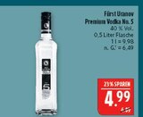 Premium Vodka No. 5 Angebote von Fürst Uranov bei Marktkauf Bautzen für 4,99 €