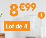Lot de 4 verres hauts striés en promo chez B&M Agen à 8,99 €