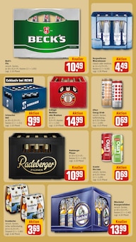 Bier im REWE Prospekt "Dein Markt" mit 30 Seiten (Essen)