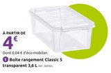 Boîte rangement Classic 5 transparent 3,6 L - Mr. Bricolage à Antibes Boîte rangement Classic 5 transparent 3,6 L en promo chez Mr. Bricolage Antibes à 4,00 €