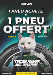 Prospectus Feu Vert en cours, "1 pneu acheté = 1 pneu offert", 1 page