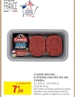 Bovine Française : 6 Steaks Hachés 5% MG - CHARAL en promo chez Intermarché Limoges à 7,99 €