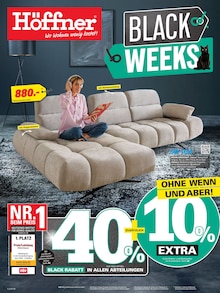 Höffner Cottbus Prospekt "BLACK WEEKS" mit 8 Seiten