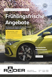 Aktueller Volkswagen Werkstatt & Auto Prospekt in Hünxe und Umgebung, "Frühlingsfrische Angebote" mit 1 Seite, 01.03.2024 - 31.03.2024