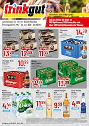 Getränkemarkt Prospekt von Trinkgut in München Aktueller Trinkgut Getränkemärkte Prospekt für München: Münchens Getränkemarkt! mit 4} Seiten, 14.07.2025 - 19.07.2025