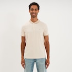 Polo slim manches courtes stretch beige homme en promo chez La Halle Créteil à 12,59 €