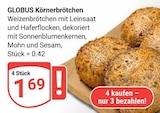 Körnerbrötchen im Angebot bei GLOBUS in Saarbrücken Körnerbrötchen Angebote von GLOBUS bei GLOBUS Saarbrücken für 1,69 €
