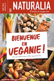 Catalogue Naturalia à Paris, avec 10 pages Prospectus Naturalia à Paris, "BIENVENUE EN VEGANIE !", 10 pages, 13/01/2026 - 31/01/2026