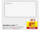 Wandfliese Anna Angebote bei toom Baumarkt Leipzig für 12,49 €