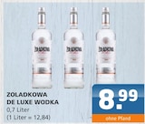 DE LUXE WODKA Angebote von ZOLADKOWA bei Getränke Lehmann - Getränke A-Z Eberswalde für 8,99 €