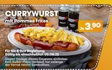 Currywurst mit Pommes frites für 3,90 € bei Möbel Kraft im Angebot Currywurst mit Pommes frites im aktuellen Möbel Kraft Prospekt