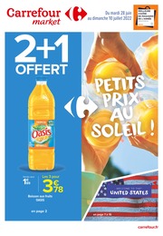 Catalogue Carrefour Market à Courbevoie, avec 40 pages Prospectus Carrefour Market à Courbevoie, "Petits prix au soleil !", 40 pages, 28/06/2022 - 10/07/2022