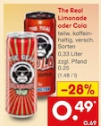 Aktuelles The Real Limonade oder Cola Angebot bei Netto Marken-Discount in Stuttgart ab 0,49 €