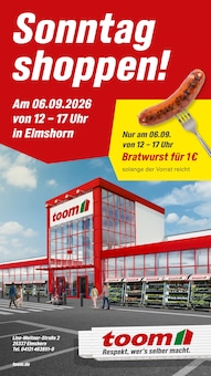 toom Baumarkt Prospekt Sonntag shoppen! mit  Seite in Bilsen und Umgebung