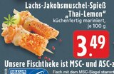 Aktuelle Lachs Angebote bei E center in Duisburg Aktuelles Lachs-Jakobsmuschel-Spieß "Thai-Lemon" Angebot bei E center in Duisburg ab 3,49 €