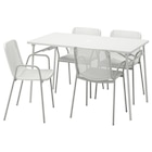 Tisch+4 Armlehnstühle/außen weiß/weiß/grau Angebote von TORPARÖ bei IKEA Essen für 143,99 €