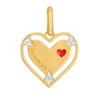 Pendentif en or jaune et laque maman - Manuela Rigon - Le Manège à Bijoux Pendentif en or jaune et laque maman - Manuela Rigon à 129,00 € dans le catalogue Le Manège à Bijoux