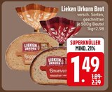 Roggenbrot im EDEKA Prospekt Roggenbrot von Lieken Urkorn im aktuellen EDEKA Prospekt für 1,49 €