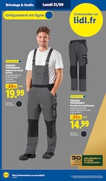 Prix et réduction Pantalon De Travail dans le prospectus Lidl en cours Offre Pantalon De Travail dans le catalogue Lidl du moment à la page 48