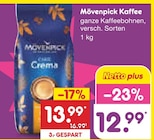 Kaffee ganze Kaffeebohnen Angebote von Mövenpick bei Netto Marken-Discount Singen für 12,99 €