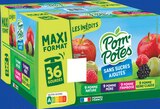 Compotes gourdes les inédits sans sucres ajoutés pomme, reine-claude, mûre, mure, framboise x36 - POM'POTES dans le catalogue Intermarché Hyper