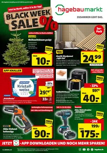 Hagebaumarkt Prospekt der KW 47 "BLACK WEEK SALE" Aktueller Hagebaumarkt Prospekt "BLACK WEEK SALE" Seite 1 von 16 Seiten