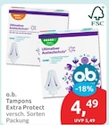 Tampons Extra Protect von o.b. für 4,49 € bei budni im Angebot Tampons Extra Protect von o.b. im aktuellen budni Prospekt