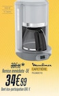Cafetière fg380e10 - MOULINEX - Proxi Confort à Tours Cafetière fg380e10 - MOULINEX en promo chez Proxi Confort Tours à 34,99 €