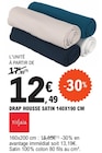 Drap Housse Satin 140x190 cm - TISSAIA dans le catalogue E.Leclerc