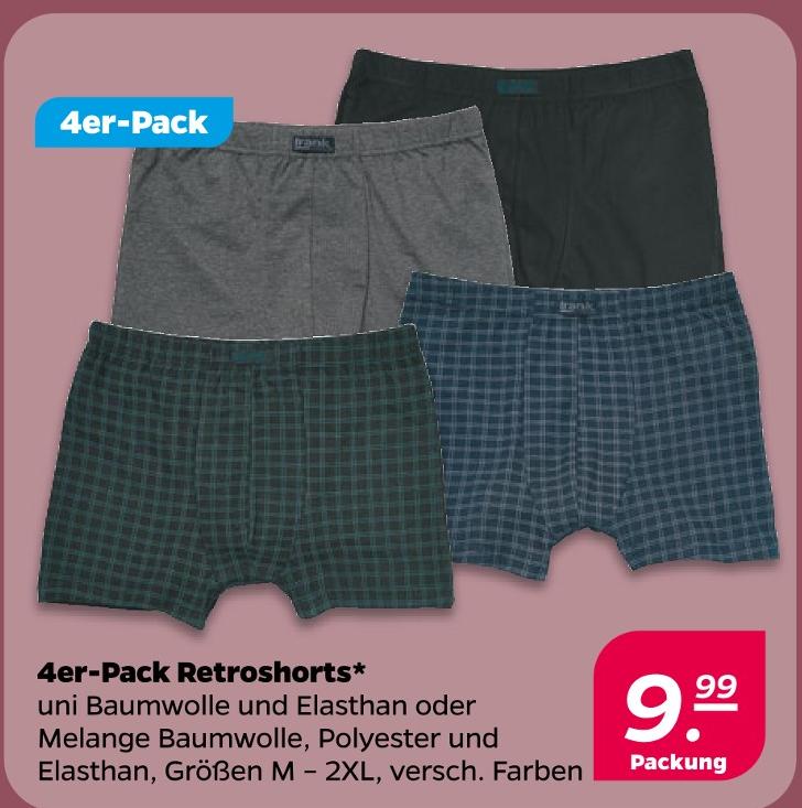 4er-Pack Retroshorts