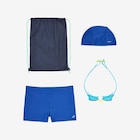 Schwimm-Set Jungen Badeanzug Schwimmbrille Badekappe Beutel - 100 blau im Decathlon Prospekt Schwimm-Set Jungen Badeanzug Schwimmbrille Badekappe Beutel - 100 blau von DECATHLON im aktuellen Decathlon Prospekt für 12,99 €