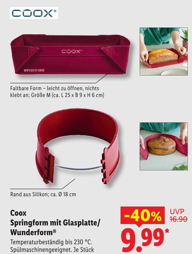 Springform mit Glasplatte