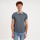 Polo slim manches courtes stretch bleu marine homme en promo chez La Halle Asnières-sur-Seine à 12,59 €