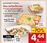 Glas-Auflaufformen Angebote von GOURMETmaxx bei Netto Marken-Discount Oberhausen für 4,44 €