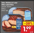 Ofen-Weißwurst oder Ofen-Leberkäse  im aktuellen Netto Marken-Discount Prospekt für 1,99 €