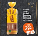 Dinkelharmonie Sandwich Angebote von Golden Toast bei tegut Mainz für 2,22 €