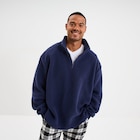 Sweat camionneur effet polaire bleu marine homme dans le catalogue La Halle