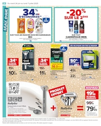 Prix et réduction Lame De Rasoir dans le prospectus Carrefour en cours Offre Lame De Rasoir dans le catalogue Carrefour du moment à la page 26