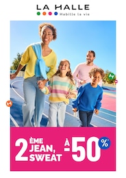 Catalogue La Halle "2ÈME JEAN, SEWAT À -50%" à Saint-Denis-d'Authou et alentours, 1 page, 13/03/2026 - 17/03/2026