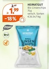 Bio Linsenchips im Angebot bei Müller in Bad Oeynhausen Bio Linsenchips Angebote von HEIMATGUT bei Müller Bad Oeynhausen für 1,99 €
