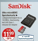 Ultra microSDXC Speicherkarte von SanDisk im aktuellen V-Markt Prospekt für 11,99 €