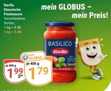 Klassische Pastasauce Angebote von Barilla bei GLOBUS Castrop-Rauxel für 1,79 €