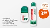 Original Deo Spray oder Roll on im Angebot bei tegut in Stuttgart Original Deo Spray oder Roll on Angebote von Borotalco bei tegut Stuttgart für 3,99 €