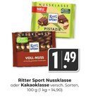 Nussklasse oder Kakaoklasse Angebote von Ritter Sport bei Hieber Lörrach für 1,49 €