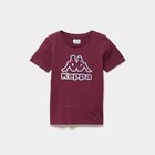 T-shirt manches courtes coton Kappa bordeaux fille en promo chez La Halle T-shirt manches courtes coton Kappa bordeaux fille dans le catalogue La Halle